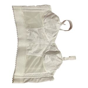 Vintage Exquisite Form longline bra‎ in ivory/white